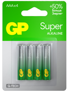 Батарейки GP Super AAA, 4шт