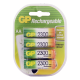 Батареи аккумуляторные GP AA 2300мАч, 4шт