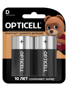 Батарейки Opticell Basic D, 2шт