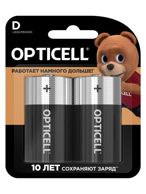 Батарейки Opticell Basic D, 2шт