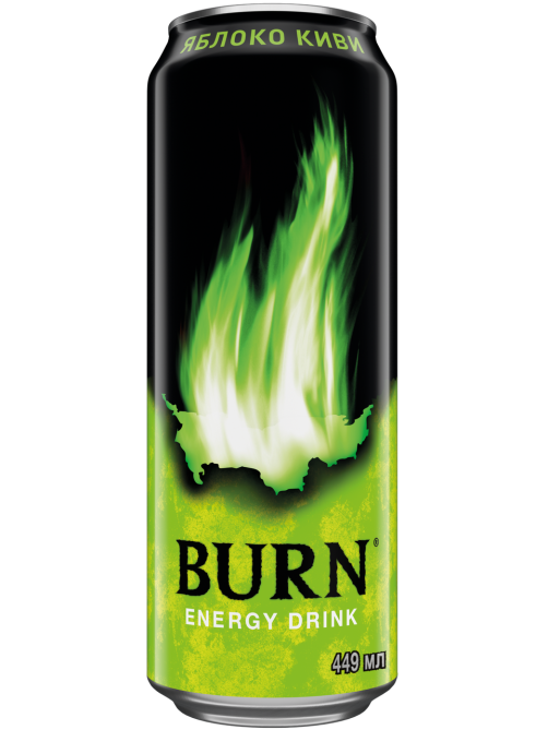 Энергетический напиток Burn Apple Kiwi, 449мл