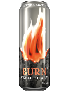 Энергетический напиток Burn Peach Zero, 449мл
