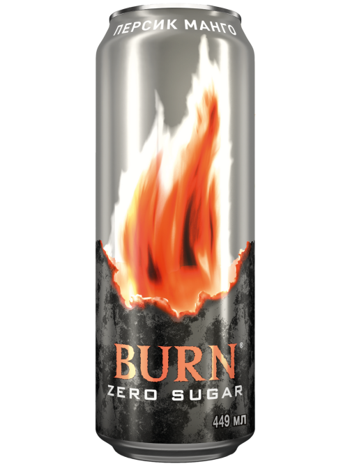 Энергетический напиток Burn Peach Zero, 449мл