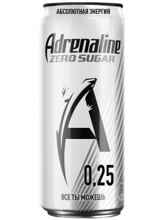 Напиток энергетический Adrenaline Rush Zero без сахара, 250мл
