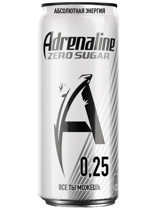 Напиток энергетический Adrenaline Rush Zero без сахара, 250мл