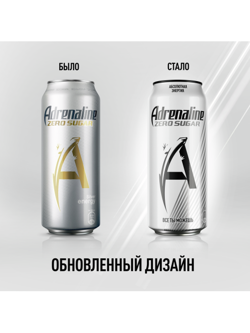Энергетический напиток Adrenaline Rush Silver Energy Zero Sugar, 449мл