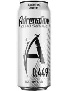 Энергетический напиток Adrenaline Rush Silver Energy Zero Sugar, 449мл