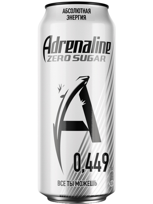 Энергетический напиток Adrenaline Rush Silver Energy Zero Sugar, 449мл