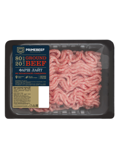 Фарш говяжий Primebeef Лайт 80/20, 400г