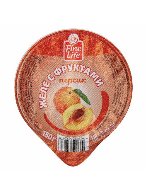 Fine Life Желе с фруктами с персиком, 150г
