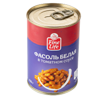 Fine Life Фасоль белая в томатном соусе, 420г