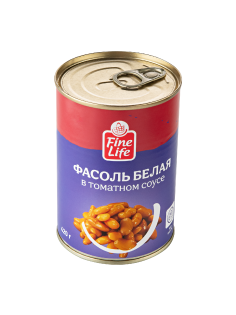 Fine Life Фасоль белая в томатном соусе, 420г