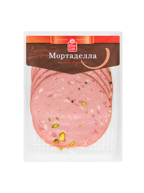 Fine Life Колбаса Мортаделла вареная нарезка, 170г