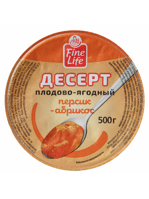 Fine Life Десерт плодово-ягодный с персиком и абрикосом, 500г