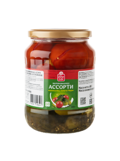 Fine Life Ассорти маринованное корнишон и черри, 680г