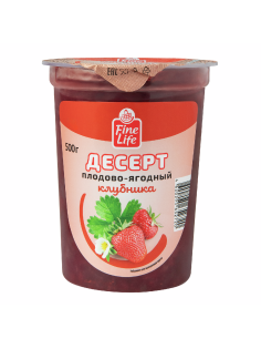 Fine Life Десерт плодово-ягодный с клубникой, 500г