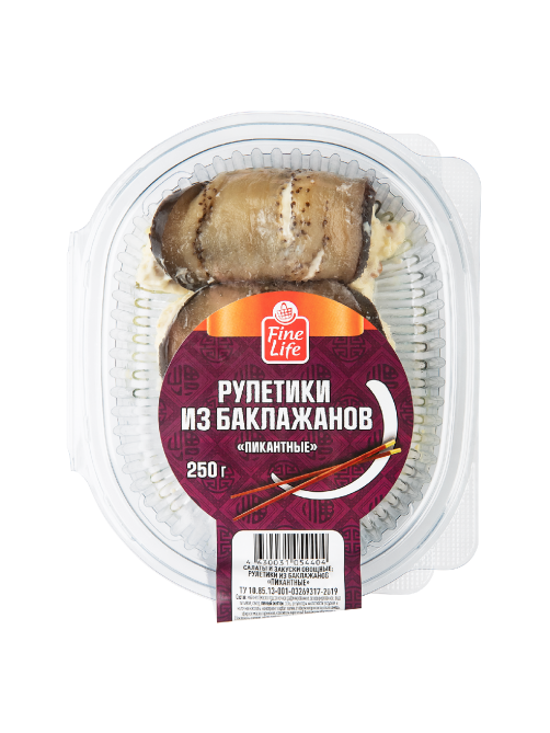 Fine Life Рулетики из баклажанов пикантные, 250г