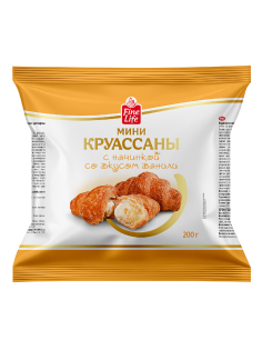 Fine Life Мини-круассаны с ванильной начинкой, 200г