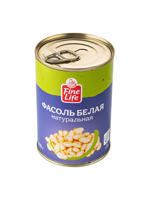 Fine Life Фасоль белая натуральная, 420г
