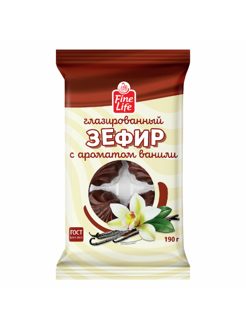 Fine Life Зефир глазированный ваниль, 190г