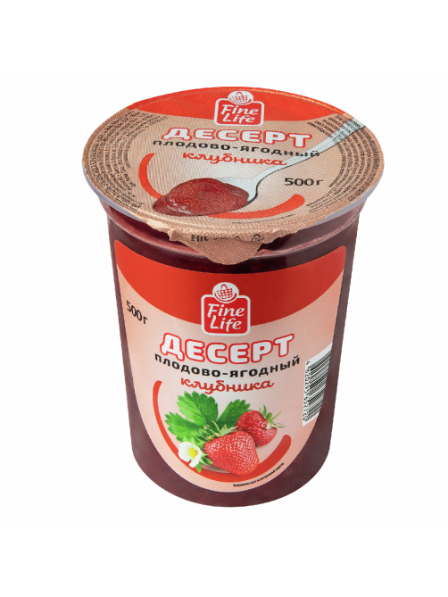 Fine Life Десерт плодово-ягодный с клубникой, 500г