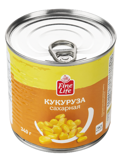 Fine Life Кукуруза Сахарная, 340г