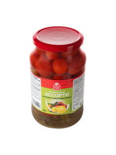 Fine Life Ассорти томаты черри с огурцами и патиссонами, 900г