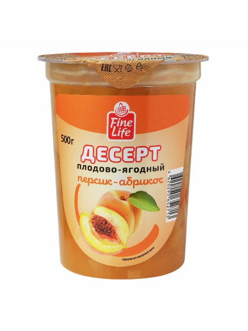 Fine Life Десерт плодово-ягодный с персиком и абрикосом, 500г