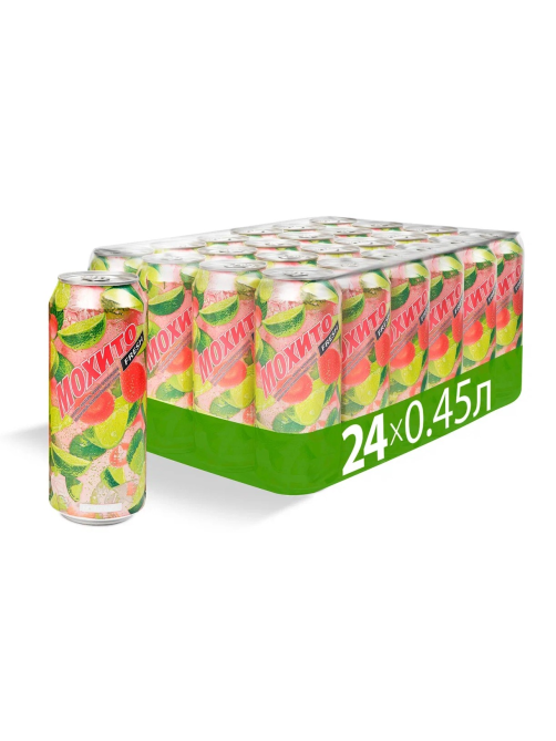 Напиток Мохито Fresh клубника газированный, 450мл
