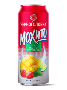 Напиток Черноголовка мохито клубника-манго газированный, 450мл
