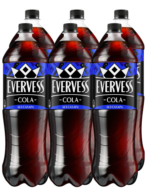 Напиток Evervess Cola без сахара газированный, 1.5л x 6 шт