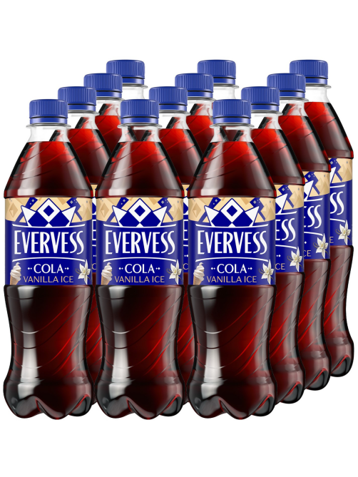 Напиток Evervess Cola Vanilla Ice вкус Ванильное мороженое газированный, 500мл х 12 шт