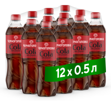 Напиток Черноголовка Cola без сахара сильногазированный, 500мл x 12 шт