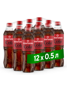 Напиток Черноголовка Cola без сахара сильногазированный, 500мл x 12 шт