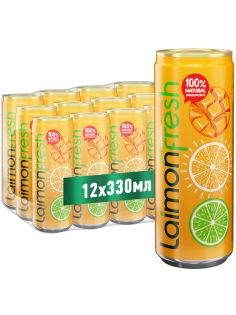 Напиток Laimon Fresh Fresh манго газированный, 330мл x 12 шт