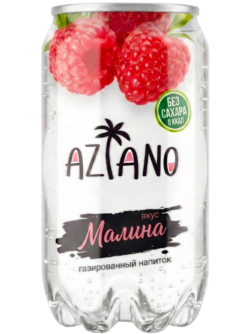 Напиток Aziano со вкусом малины газированный, 350мл x 12 шт