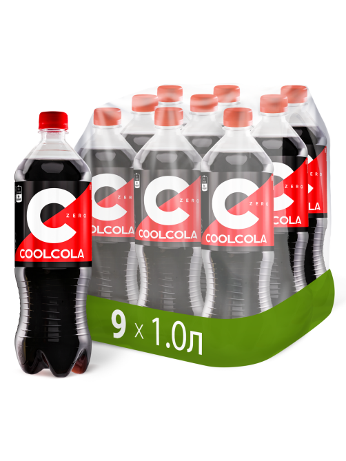 Напиток Cool Cola Zero газированный, 1л x 9 шт