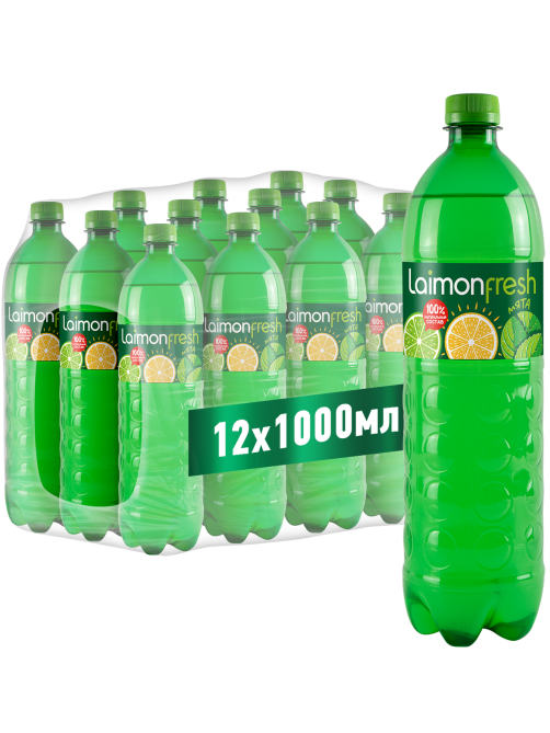 Напиток Laimon Fresh лайм, лимон и мята газированный, 1л
