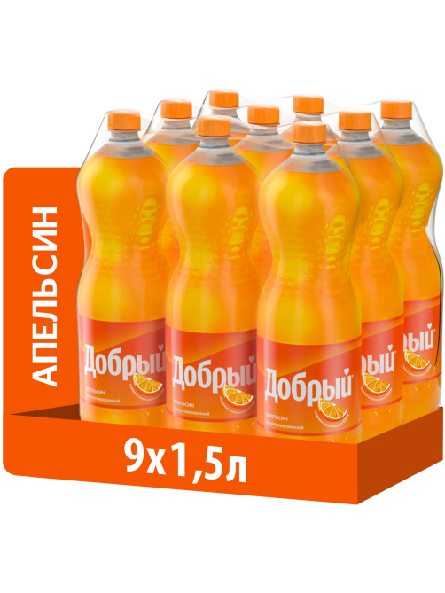 Напиток Добрый Апельсин газированный, 1.5л