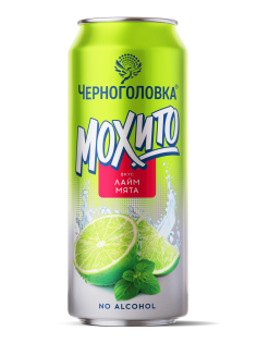 Напиток Черноголовка мохито лайм и мята газированный, 450мл