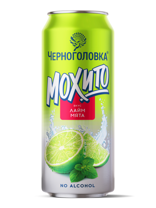 Напиток Черноголовка мохито лайм и мята газированный, 450мл