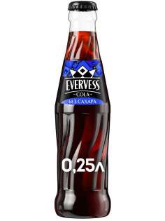 Напиток Evervess Кола без сахара газированный, 250мл