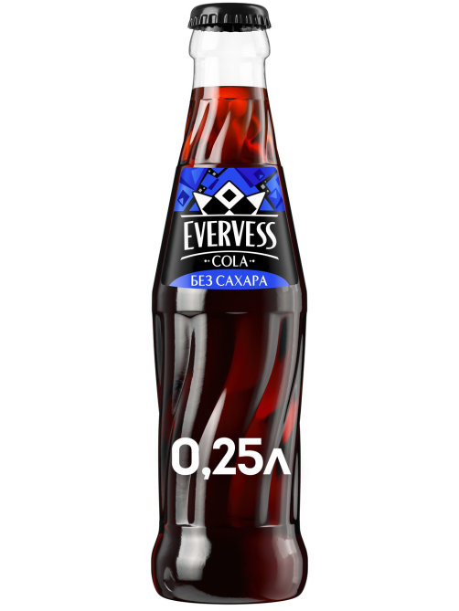 Напиток Evervess Кола без сахара газированный, 250мл