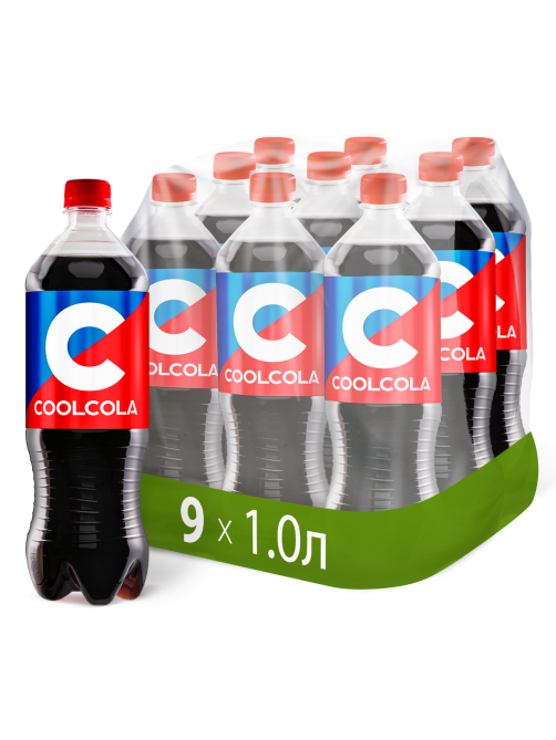 Напиток Cool Cola газированный, 1л x 9 шт