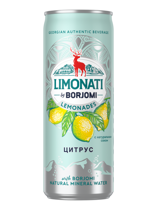 Лимонад Limonati by Borjomi Цитрус газированный, 330мл