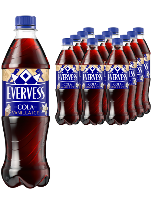 Напиток Evervess Cola Vanilla Ice вкус Ванильное мороженое газированный, 500мл х 12 шт