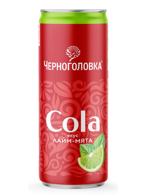 Напиток Черноголовка Кола лайм и мята газированный, 330мл x 12 шт