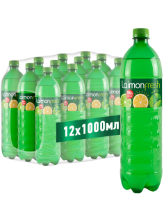 Напиток Laimon Fresh лайм, лимон и мята газированный, 1л x 12 шт