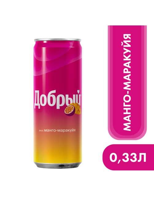 Напиток Добрый Манго-маракуйя газированный, 330мл