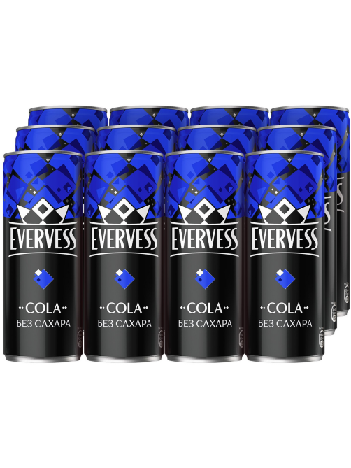Напиток Evervess Cola без сахара газированный, 330мл x 12 шт